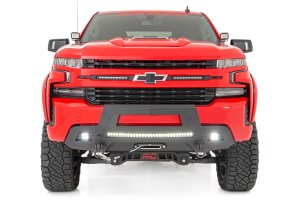 Chevrolet Silverado 1500 Hidden Winch Bumper - Rough Country - Standard 4.5in X 10in 4 Bolt Winch Mount - '19-'22 Chevrolet Silverado 1500 Hidden Winch Bumper - Rough Country - Standard 4.5in X 10in 4 Bolt Winch Mount - '19-'22